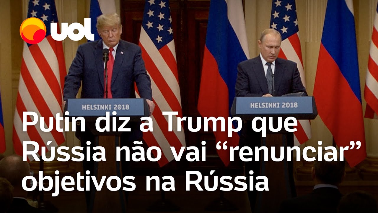 Putin diz a Trump que Rússia não vai renunciar a seus objetivos na Ucrânia