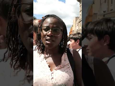 Mourner reacts to Pope Francis's funeral