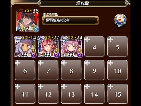 【千年戦争アイギス】 悪霊の塔 第17階層 111508pt