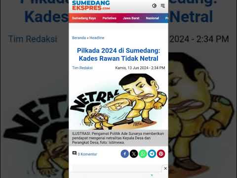 Pilkada 2024 di Sumedang: Kades Rawan Tidak Netral #infosumedang #viral