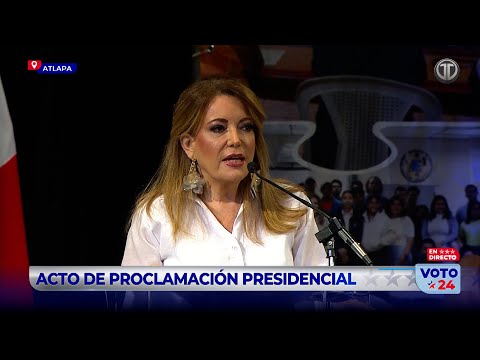 Discurso de la presidenta de la JNE, Nivia Castrellón, durante proclamación de Mulino