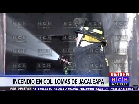 Voraz incendio consume un cuarto de una vivienda  en la Col.Lomas de Jacaleapa