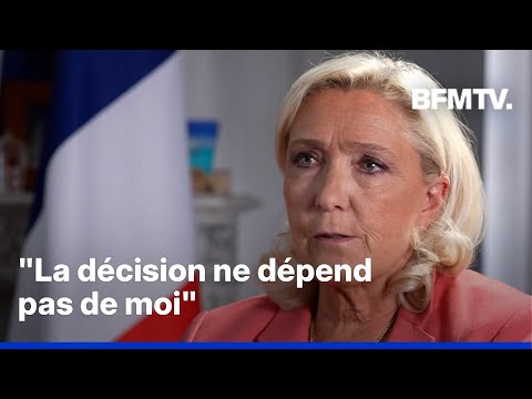 Candidature en 2027: "La décision ne dépend pas de moi", affirme Marine Le Pen