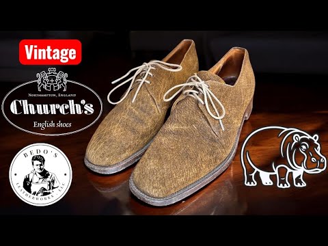 #403  Vintage Church’s Hippo leather lace ups