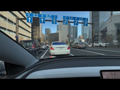 【前面展望（首相官邸から虎ノ門トンネル）】テスラモデル3（ロングレンジ）Electric Vehicles（電気自動車）Tesla  Model3 Japan