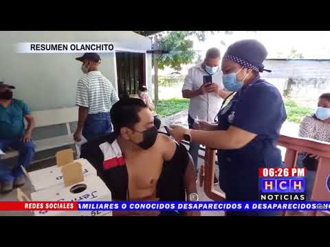 Vacunan contra el COVID-19 a empleados de medios de comunicación y a población en Olanchito
