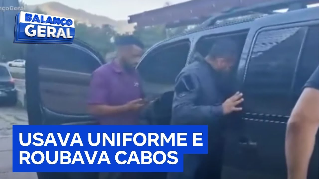 Funcionário é preso suspeito de furtar cabos usava trabalho como disfarce