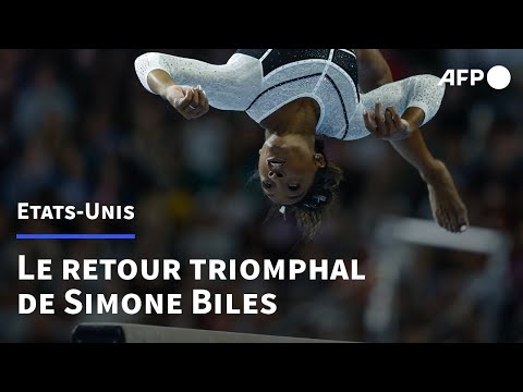 Retour fracassant de la gymnaste superstar Simone Biles | AFP