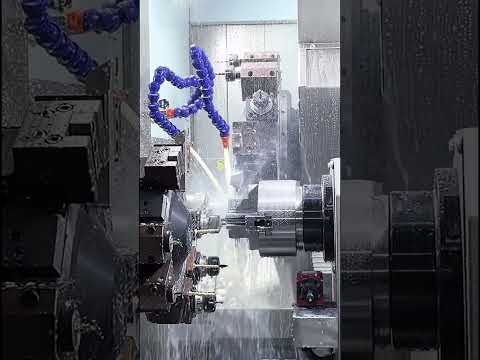 Eva's channel | Synchronized Power: Watch the DTDS52-46's Dual Turrets Machine Steel in Unison
