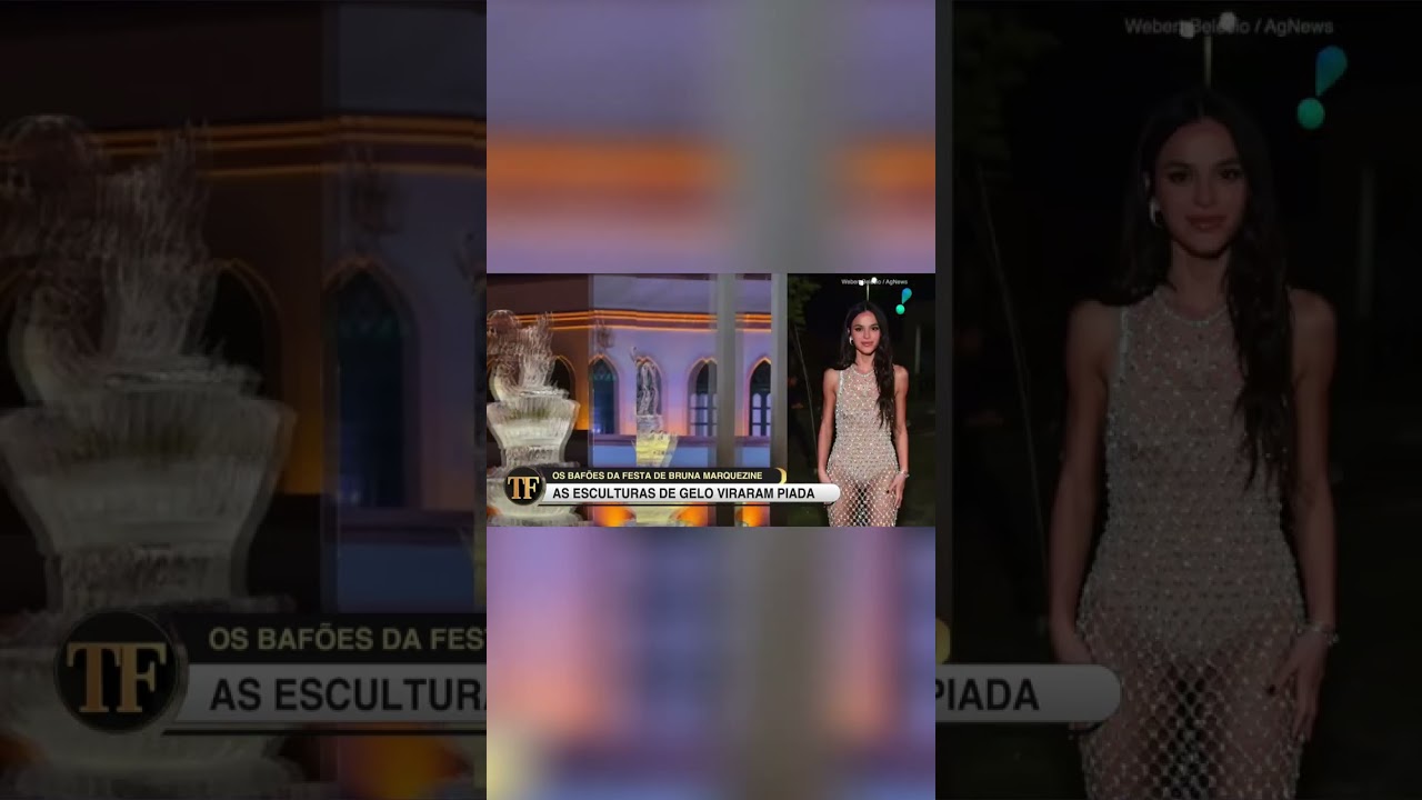 Festa de Bruna Marquezine: Esculturas de R$ 48 mil não suportam calor do Rio e viram piadas na web