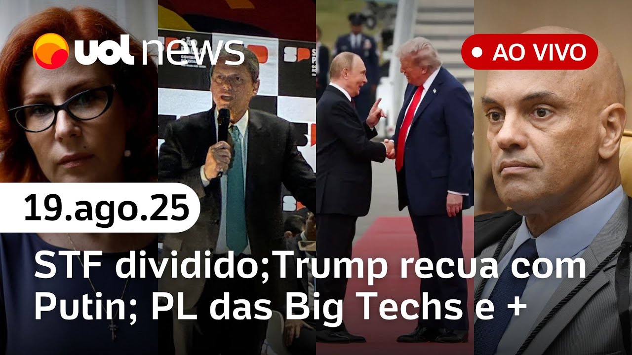 STF se divide com ação de Dino; Trump diz não saber se Putin quer paz; PL  das Big Techs e +