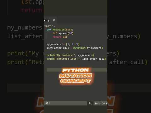 The Next Python Concept We Looking At Is Understanding Mutability🫡