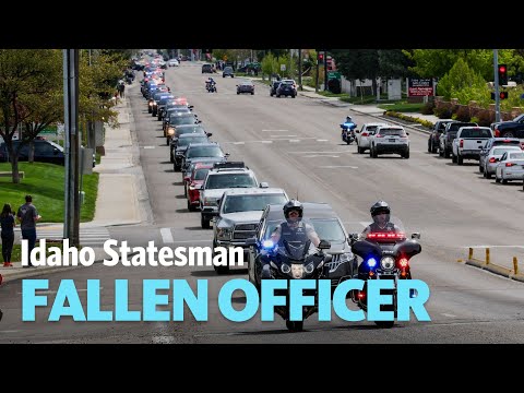 Fallen Officer Escorted Through Boise By Police Procession