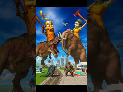 "Jungle Mein Horror Mammoth Ka Attack😱| Franklin Ka Sabse Bada Dushman!"#shorts #gta #gaming #horror