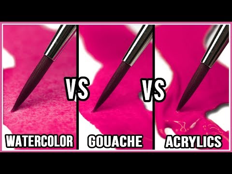 What Is The Difference Between Watercolor, Gouache & Acrylic Paint