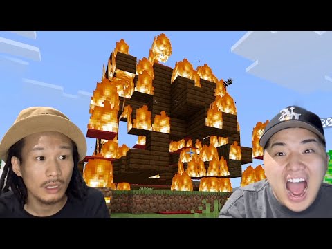 MYの作った家を燃やしてやり返してみたドッキリ【マイクラ3話】