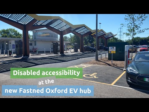 Disability access at the new Fastned Oxford EV charging hub