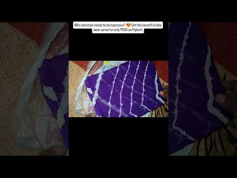 daily wear saree only at 200#ytshorts #ytshortsindia #flipkarthaul #saree #meesho #elvishyadavvlogs