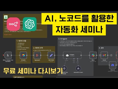 [무료 세미나 다시보기] n8n 자동화 툴, GPT로 분석 보고서 자동화 만들기
