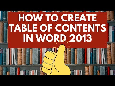 🔥 How To Create Table Of Contents In Microsoft Word 2013 ⚡⚡⚡⚡⚡⚡⚡