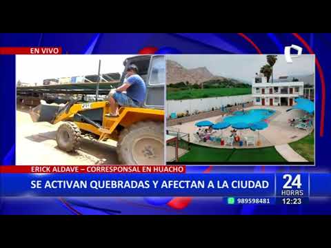 Huacho: huaico destruye muro de hotel y lo deja parcialmente bajo el lodo