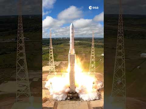 Watch Ariane 6 liftoff from the mobile gantry 🚀