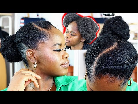 A SIMPLE WASH DAY STYLE FOR SHORT NATURAL HAIR | PROTECTIVE HAIRSTYLE