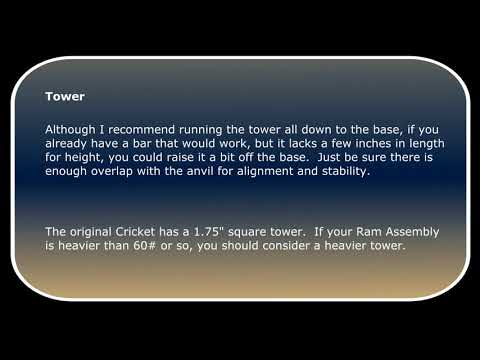 Cricket Air Hammer Build - Part 11 of 11 (Lessons)