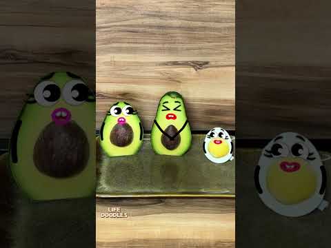 Life Doodles | Avocado and egg 😂 #lifedoodles #shorts #animation