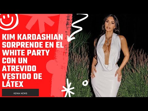 Kim Kardashian sorprende en el White Party con un atrevido vestido de látex