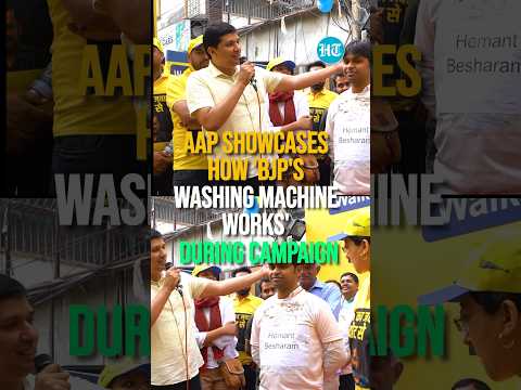 AAP Shows How 'BJP's Washing Machine' Works In Lok Sabha Election Campaign