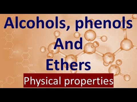 Alcohols, Phenols and ethers, 12th class, inter 2nd year Physical properties in simple telugu