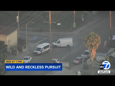 Stolen truck spins out of control during chase in Boyle Heights area