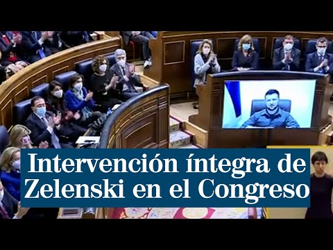 Zelenski: intervención íntegra en el Congreso de los Diputados