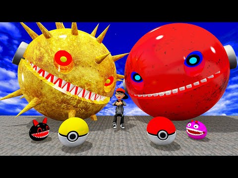 ROBOT PACMAN VS MONSTER PACMAN USE POKEMON NEW FUN ADVENTURE IN PACMAN POKEMON