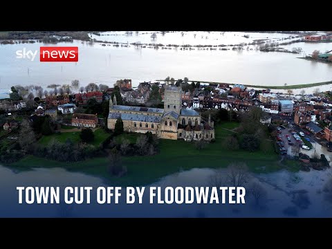 Town cut off as Britain is battered by more heavy rain