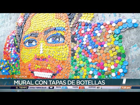 TR Verde: Murales con tapas de botellas