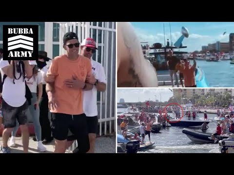 GOAT ON A BOAT: Lummy and Snagz at the Buccaneers Super Bowl Parade