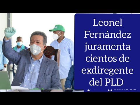 Leonel Fernández juramenta más de 150 exdiregente del partidos de la liberación Dominicana PLD