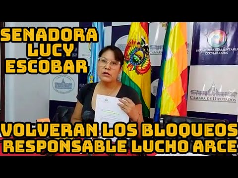 SENADORA LUCY ESCOBAR DENUNCIA SI NO SE APRUEBAN LEY 0.73 Y 0.75 EL PUEBLO VOLVERAN BLOQUEOS..