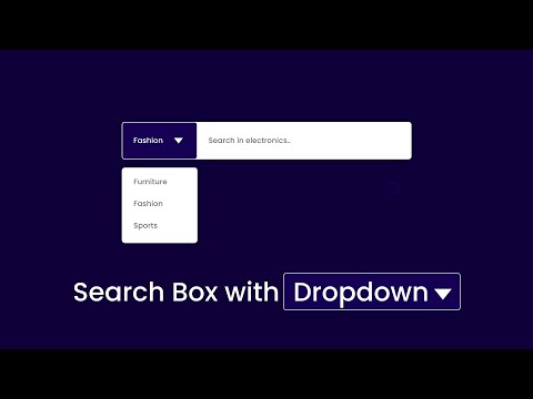 How To Make Search Bar With Dropdown Using HTML CSS & JS | Create ...