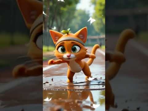 Funny Animal Race: Cat vs Sloth – Who Wins the Silliest Race? 🐱🦥 #shorts #cat #sloth #feed