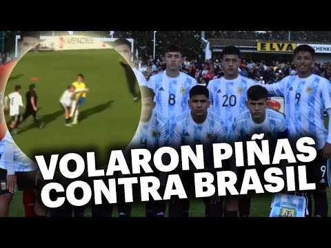 ARGENTINA PERDIÓ CON BRASIL Y TERMINARON A LOS GOLPES EN UNA BATALLA CAMPAL  ESCÁNDALO EN LA SUB 17