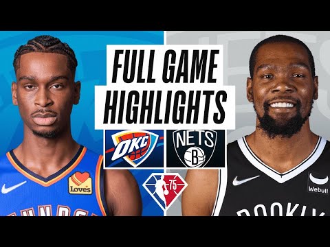 Oklahoma City Thunder vs. Brooklyn Nets Full Game Highlights | January 13 | 2022 NBA Season