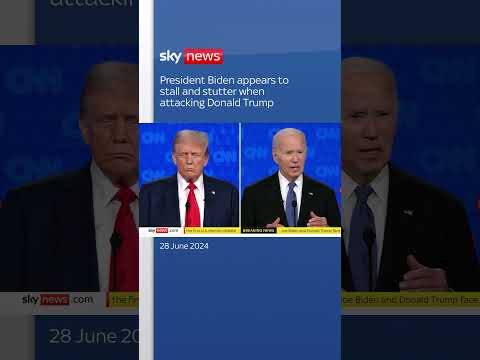 President Biden appears to stall and stutter when attacking Donald Trump