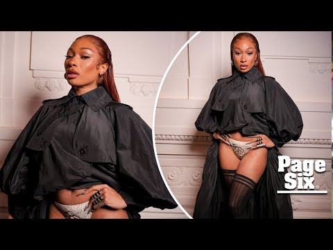 Megan Thee Stallion takes the pantsless trend to the extreme at Jean Paul Gaultier