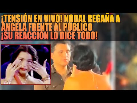 ¡Tensión en vivo! Nodal regaña a Ángela Aguilar frente al público, ¡su reacción lo dice todo!