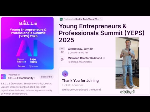 YEPS 2025 (Seattle Tech Week)  aude.ai - The System of Record for Engineering Performance