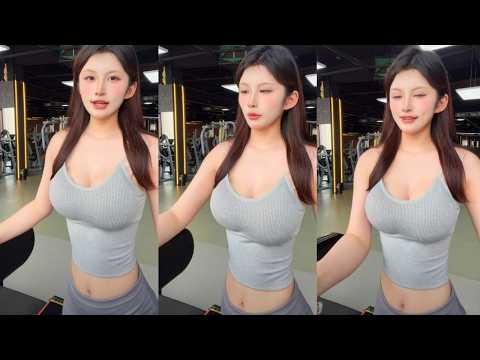Korean Gym Girl Treadmill Workout Motivation 🍑 #gym #workout #shorts #motivation
