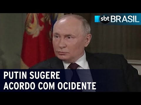 Putin sugere acordo com Ocidente para pôr fim à guerra com Ucrânia | SBT Brasil (09/02/24)